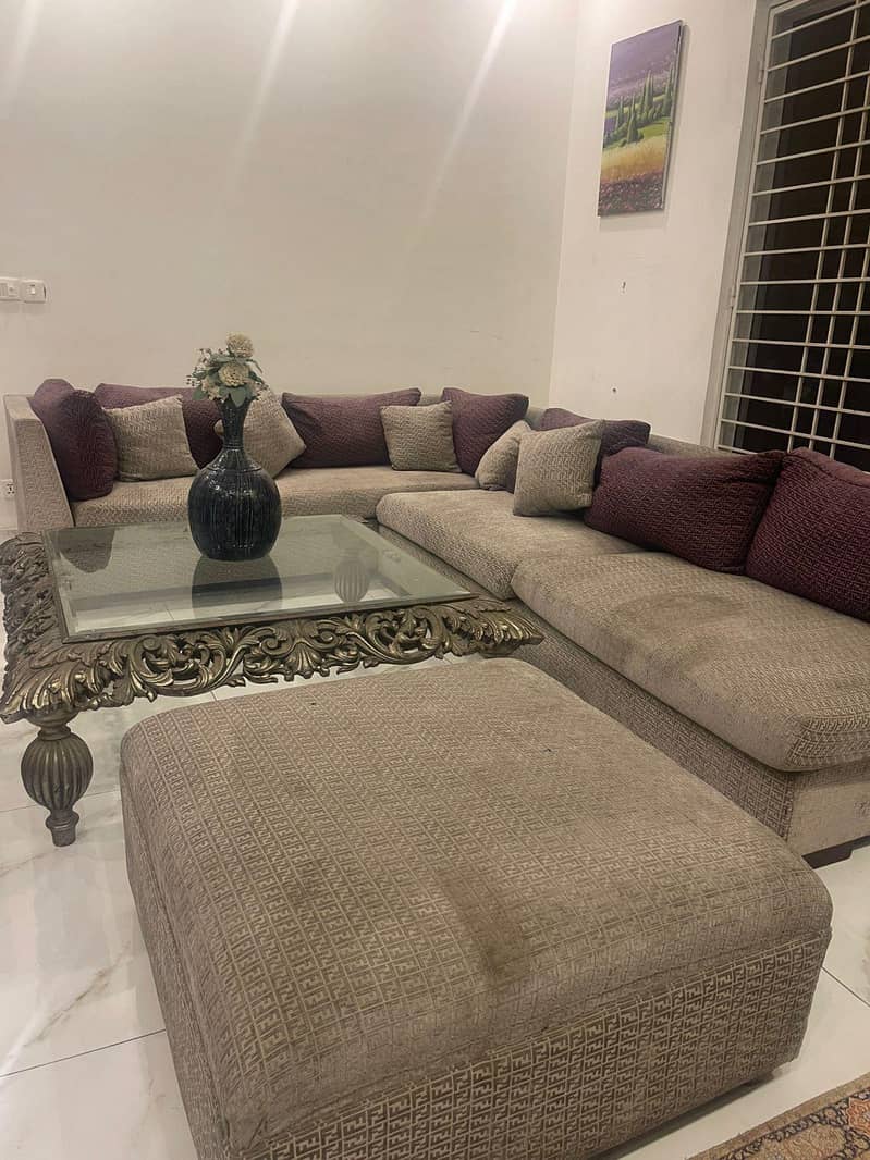 L shape sofa set 0
