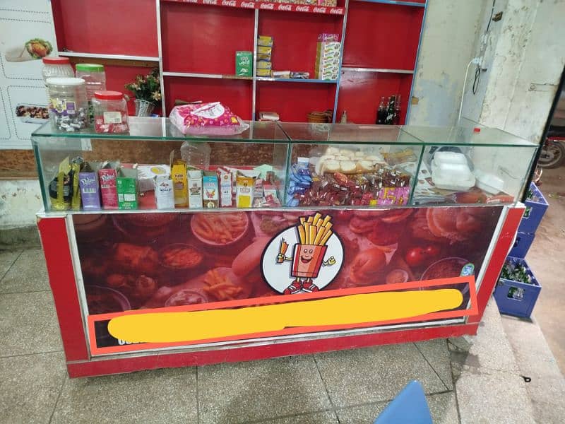shop counter and racks with good condition 1