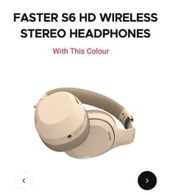 Faster s6 HD Wireless Stereo Headphones