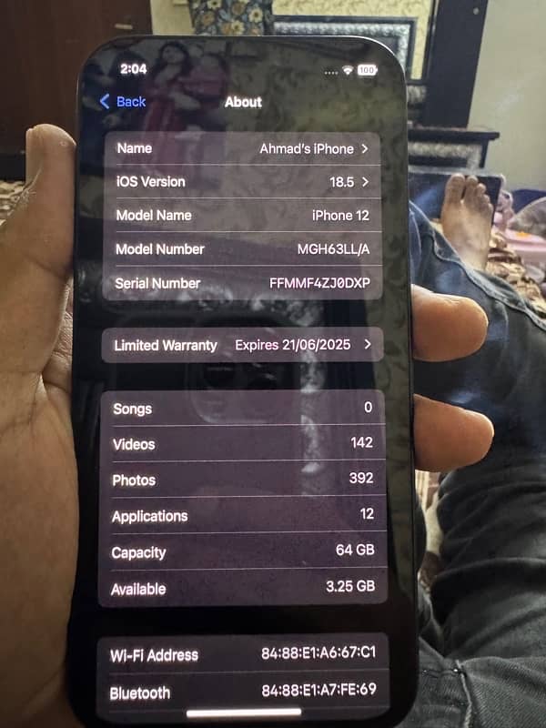iphone 12  64 GB JV sim Non PTA 8