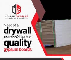 Gypsum Dry Wall solid Partition 4 inch thikness