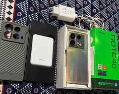 infinix note 40 no open  no repair 10by10 ful box chargar wireless