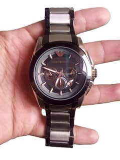 Emporio Armani Dual-Time Automatic Watch.