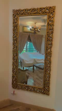 *Luxury Wall Decor: Ornate Gold-Carved Mirror for Sale! *