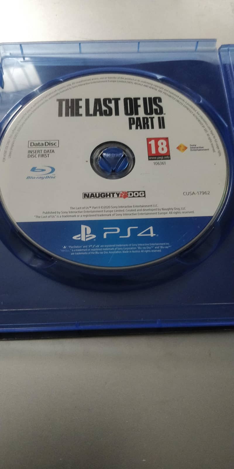 THE LAST OF US PART 2  Playstation 4 Game C. D 2