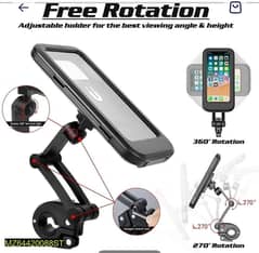 rotating mount cell phone holder for motorcycle