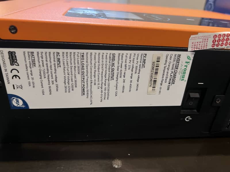4kw Fronus PV5200 in good condition working on Net Meter also 1