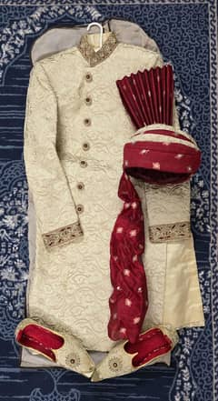 Sherwani khussa kulla for sale. used once only for function.