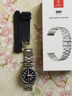 Swiss Military DOM 2 Smartwatch – Excellent Condition + 2 Straps