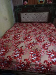 wooden doubble bed