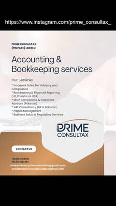 Prime Consultax private Ltd  provides a services about taxation & Acc.