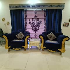 2 single sofas with cushions