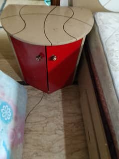 2 Wooden Beds with  2 side tables and also with 2 spring mattress