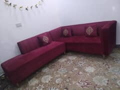 L Shape sofa set / Corner Sofa set / 6 Cushions with Master Molty Foam