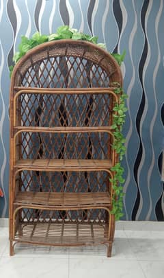 Vintage sofa chairs and bookshelves