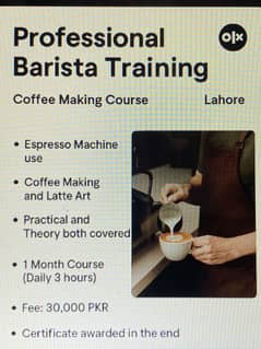 Barista Training Course | Coffee Art & Espresso | Lahore