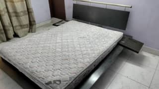 Habit Queen Size Bed with Attached Side Tables