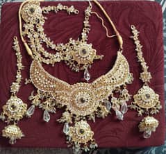 Pakistani bridal jewelry set | elegant stone work