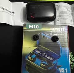 M10 earbuds and blue light blocking  glasses for using mobile