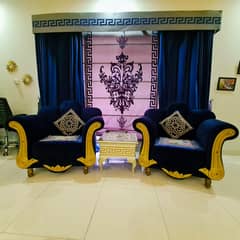 2 single sofas with cushions