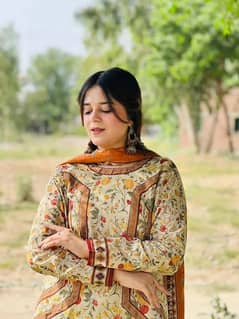 Stuff.  Lawn   Stitched farshi shalwaar  Price 4000