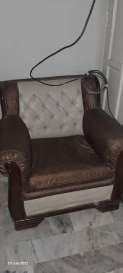 7 seater Sofa set available for urgent sale along with tables
