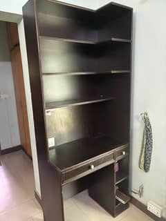 Wooden Bookshelf/ Study Table - Spacious and Durable, Negotiable Price