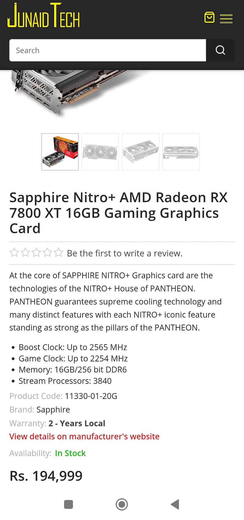 Amd Rx7800xt Sapphire Nitro Plus graphics card gpu 5