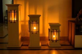Handmade marble Light pillars for home decor