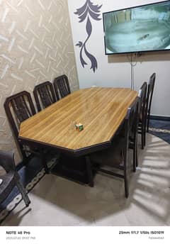 6 Chair Wooden Dinning Table
