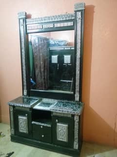 full bedroomfurniture set|king size bed,almari,divider,dressing table|