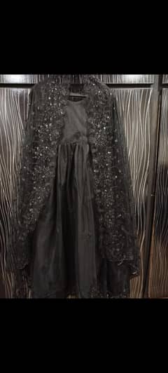 Black Embroidered Net Maxi Dresses Worn Once Perfect for Events