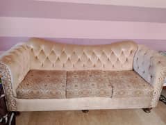 Cushion Sofa Set, with Glass Table.