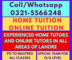 Home Tuition/Online Tuition/Home & Online Tutors/Male & Female Tutors