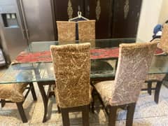 Dining table and chairs  Big Sized Good condition for sale