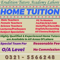 Home & Online Tutors/Home Tuition & Online Tuition/Male & Female