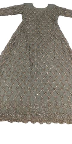  3-Piece Maxi Set | Silk Inner, Net Dupatta & Silk Trouser 