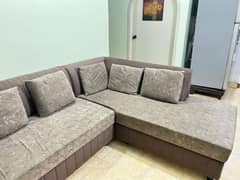 L Shaped Sofa- Grey colour-7 seater
