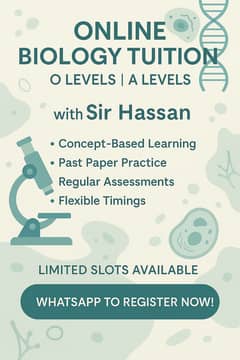 Online tution for alevels and olevels