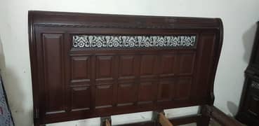 urgent sale king size bed show case almari L shap dressing table