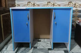 Wooden Table with cupboard
