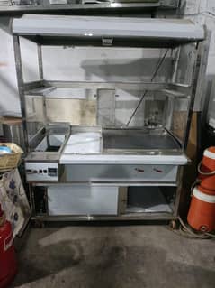Shawarma Counter – 5.25 Feet (New) stainless steel body