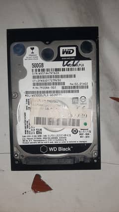 500 GB | 7200 RPM WD black Hard drive for laptop