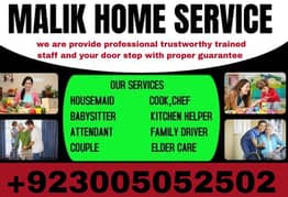 COOK DRIVER HELPER COUPLE ATTENDANT BABYSITTER HOUSEKEEPER ETC
