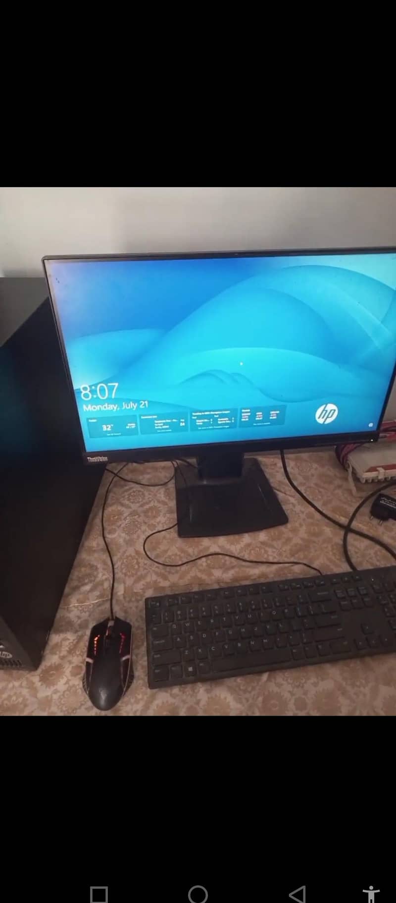 Mouse keyboard Lcd 24 inc CPU graphic card high proseser available 2