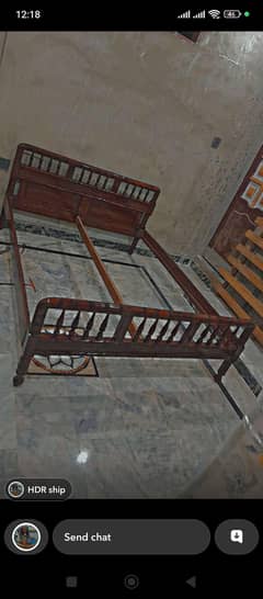 sesham wooden double bed
