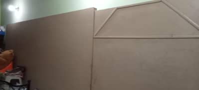 Wooden Wall With Door.