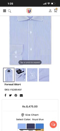 Uniworth shirts selling due to size issue