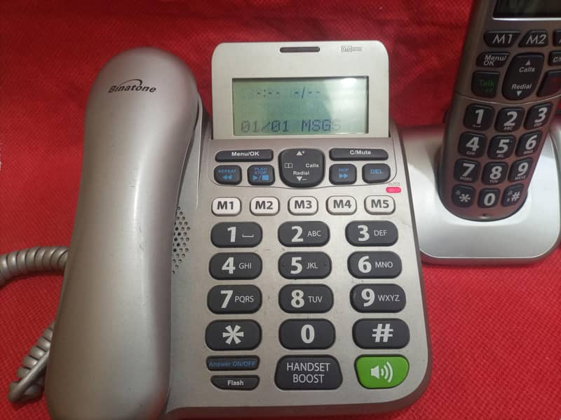 Landline Phone with cordless  built in wirless intercom 1