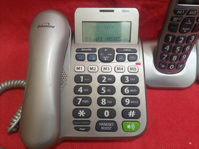 Landline Phone with cordless  built in wirless intercom 2